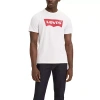 Levi 's Set-in Neck Mens Round Neck Short Sleeve Regular Fit Graphic T-shirt In White