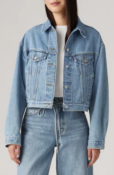 Levi's Shrunken 90s Denim Trucket Jacket In Strange Encounter