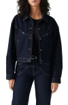 Levi's Navy Shrunken '90s Western Trucker Denim Jacket In Dream Nice Dreams