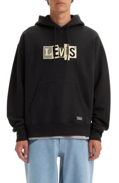 Levi's Skate Chenille Patch Hoodie In Chenille Patch Black Grey