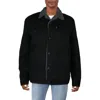 Levi Strauss & Co Big & Tall Mens Faux Fur Lined Denim Trucker Jacket In Black