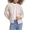 Levi Strauss & Co Plus Melanie Womens Fall Floral Bomber Jacket In Pink