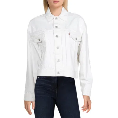 Levi Strauss & Co Womens Short Trucker Denim Jacket In White
