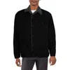 Levi Strauss & Co Big & Tall Mens Faux Fur Lined Denim Trucker Jacket In Black