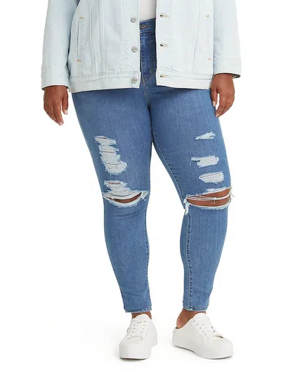 Levi Strauss & Co Plus 720 Womens High-rise Destroyed Skinny Jeans In Multi
