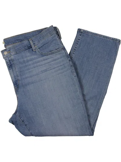Levi Strauss & Co Plus 724 Womens High Rise Slim Straight Leg Jeans In Blue