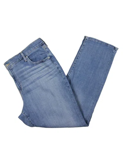Levi Strauss & Co Plus 724 Womens High Rise Slim Straight Leg Jeans In Blue