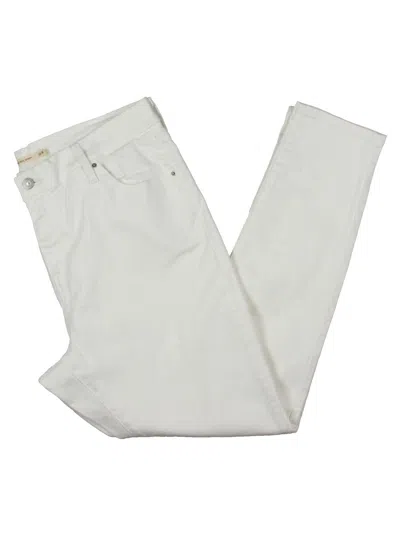 Levi Strauss & Co Plus Womens Denim Natural Waist Skinny Jeans In White