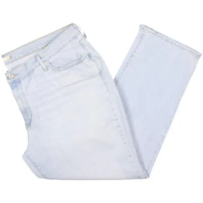 Levi Strauss & Co Plus Womens Mid-rise Relaxed Fit Straight Leg Jeans In Blue