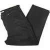 Levi Strauss & Co Plus Womens Super High Rise Ankle Straight Leg Jeans In Black