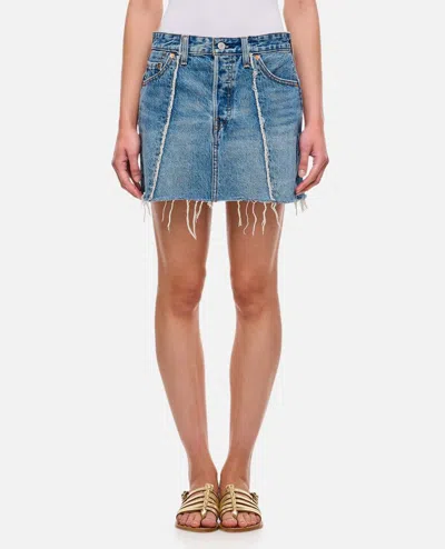 Levi Strauss & Co Recrafted Icon Denim Skirt In Sky Blue