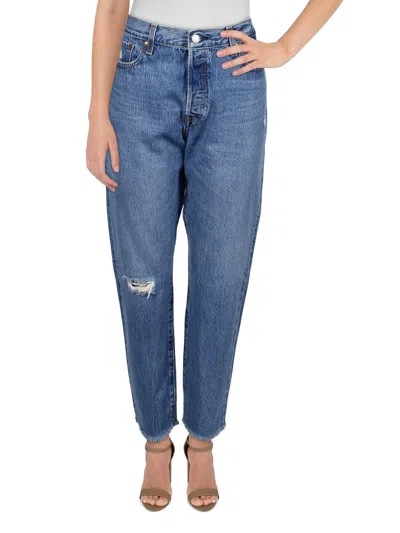Levi Strauss & Co Wedgie Womens Denim G Straight Leg Jeans In Blue