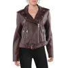 Levi Strauss & Co Womens Faux Leather Cold Weather Moto Coat