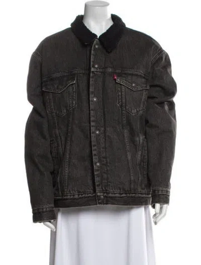 Pre-owned Levi Strauss Denim Jacket In Gray