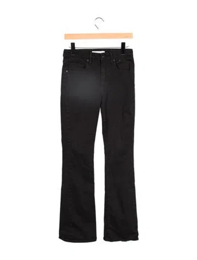 Pre-owned Levi Strauss High-rise Flared Jeans In Black