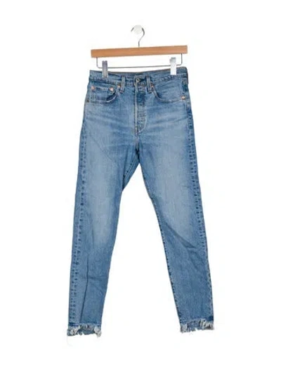 Pre-owned Levi Strauss High-rise Skinny Leg Jeans In Blue