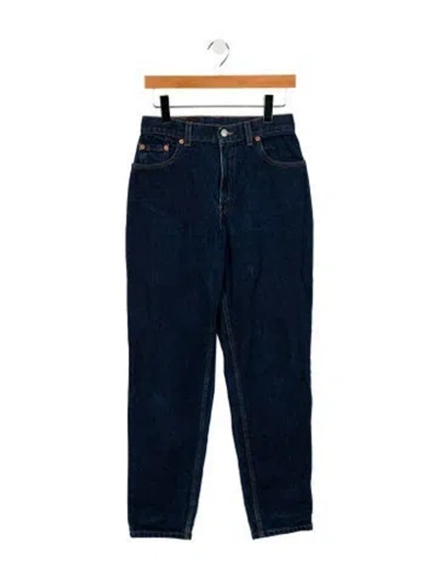 Pre-owned Levi Strauss High-rise Straight Leg Jeans In Blue