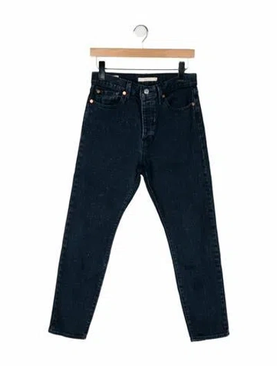 Pre-owned Levi Strauss High-rise Straight Leg Jeans In Blue