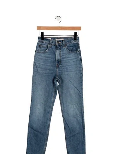 Pre-owned Levi Strauss High-rise Straight Leg Jeans In Blue
