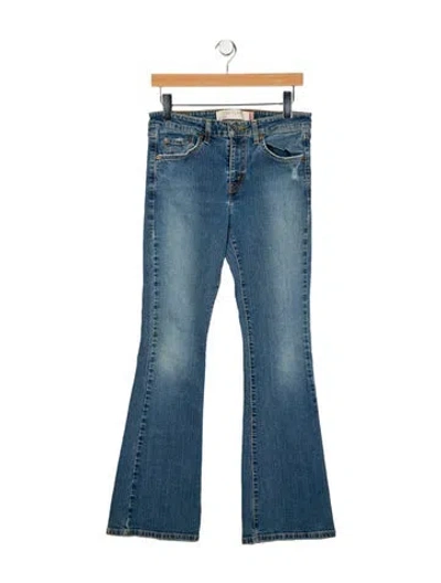 Pre-owned Levi Strauss High-rise Wide Leg Jeans In Blue