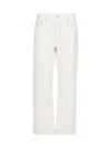 Levi's 501® High-rise Cropped Jeans In White