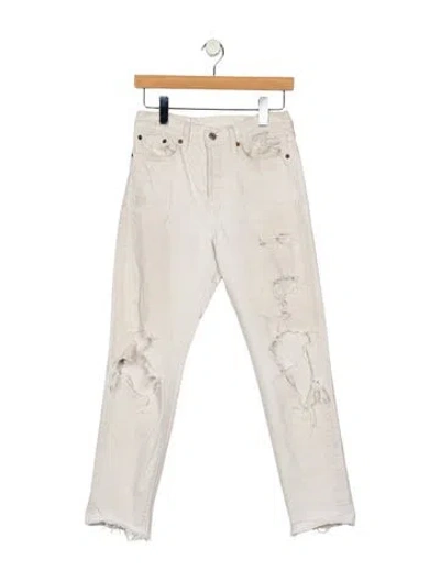 Pre-owned Levi Strauss Mid-rise Skinny Leg Jeans In Multi