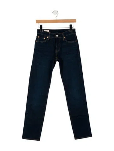 Pre-owned Levi Strauss Mid-rise Straight Leg Jeans In Blue