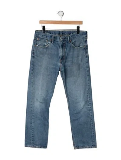 Pre-owned Levi Strauss Mid-rise Straight Leg Jeans In Blue