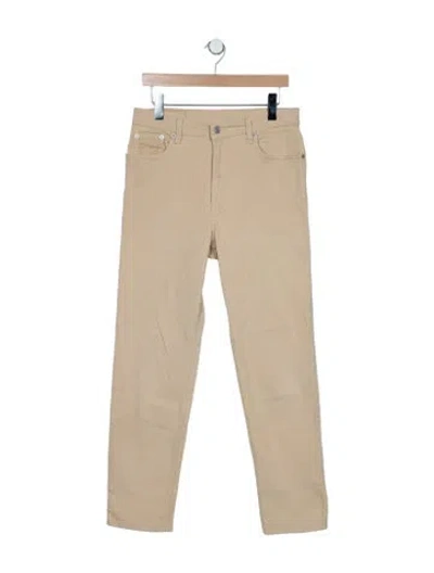 Pre-owned Levi Strauss Mid-rise Straight Leg Jeans In Neutrals