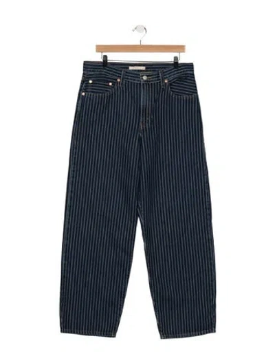 Pre-owned Levi Strauss Mid-rise Wide Leg Jeans In Blue