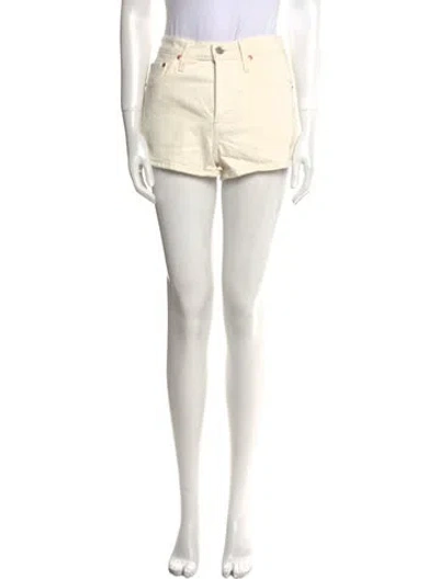 Pre-owned Levi Strauss Mini Shorts In White
