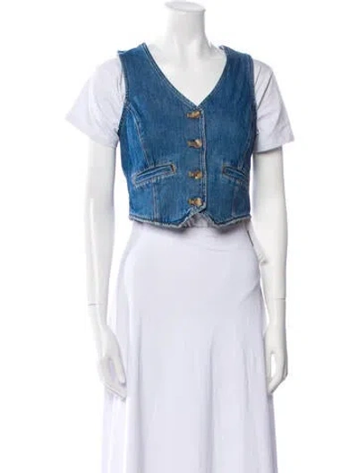 Pre-owned Levi Strauss Printed Vest In Blue