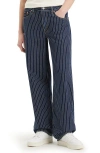 Levi's Levis Womens Partly Masked Lb Baggy Dad Striped Relaxed-fit Denim Jeans In Partly Masked Lb