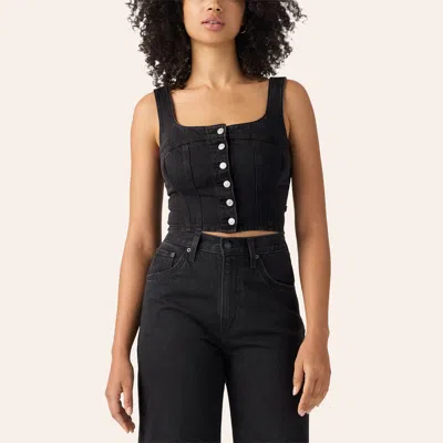 Levi 's Women's Audra Black Denim Cropped Tank Top