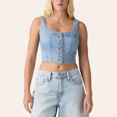 Levi 's Women's Audra Light Wash Denim Cropped Tank Top In Blue