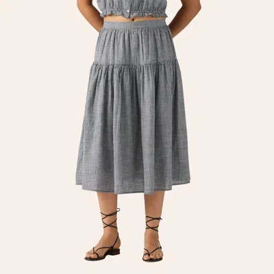 Levi 's Women's Leonie Gingham Print Tiered Midi Skirt In Black