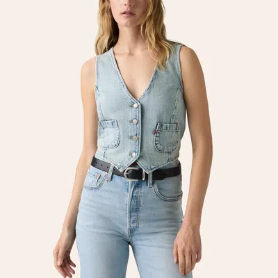Levi 's Women's Light Wash Denim Tailored Vest In Green