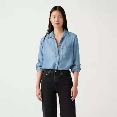 Levi 's Women's Long Sleeve Button-down Darlene Shirt In Blue