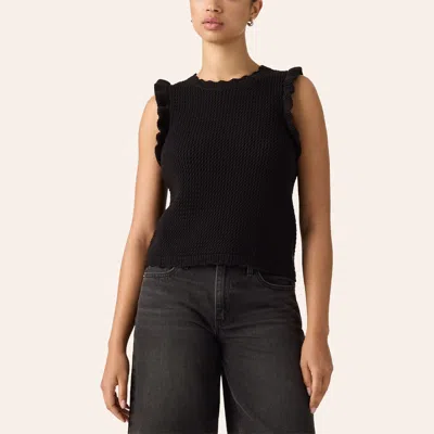 Levi 's Women's Lulu Black Flutter Sleeve Sweater Tank Top