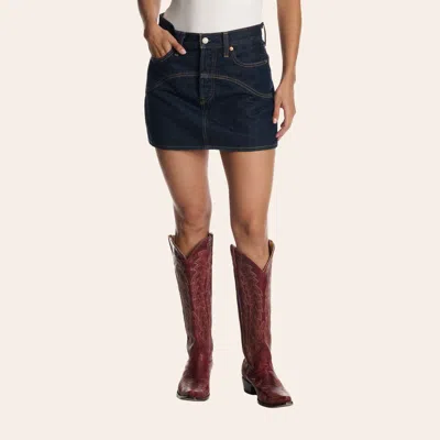 Levi 's Women's Medium Wash Iconic Western Yoke Mini Skirt In Blue