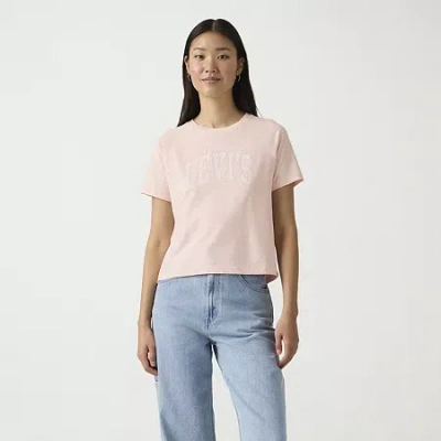 Levi 's Womens Crew Neck Short Sleeve T-shirt In White