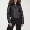 Levi 's Womens Faux Leather Midweight Jacket In Black