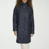 Levi 's Womens Hooded Water Resistant Midweight Raincoat In Blue