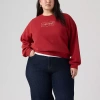 Levi 's Womens Plus Everyday Crewneck Sweatshirt In Red