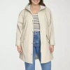 Levi 's Womens Plus Hooded Water Resistant Midweight Raincoat In White
