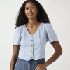 Levi 's Womens Short Sleeve Moxie Blouse In Blue
