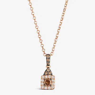 Levian Corp Le Vian Pendant Featuring Chocolate Diamonds Nude Diamonds Set In 14k Strawberry Gold In No Color