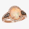 Levian Corp Le Vian Ring Featuring 1 1/5 Ct. Neopolitan Opal 1/10 Ct. Chocolate Diamonds 1/3 Ct. Nude Diamonds S In Transparent