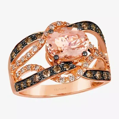 Levian Corp Le Vian Ring Featuring 1 3/4 Ct. Blueberry Tanzanite 1/3 Ct. Chocolate Diamonds 1/5 Ct. Nude Diamond In Pink