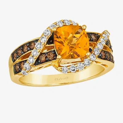 Levian Corp Le Vian Ring Featuring 1 Ct. Cinnamon Citrine 1/3 Ct. Nude Diamonds 1/3 Ct. Chocolate Diamondsâ Set  In Yellow